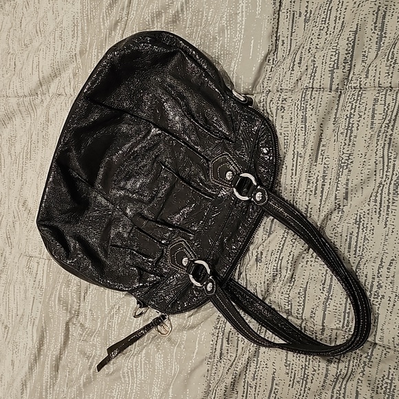 COACH black patent leather satchel - Picture 8 of 11